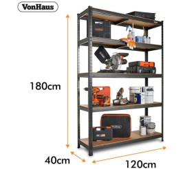 Slika izdelka: VonHaus Extra Wide 1.8m 5 polični regal