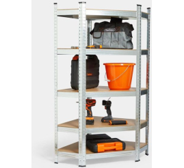 Slika izdelka: VonHaus kotni galvaniziran regal s 5 policami 1,5m