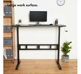 Slika izdelka: VonHaus nastavljiva Sit&Stand delovna miza črna 