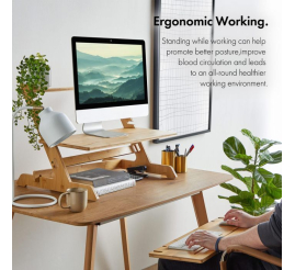 Slika izdelka: VonHaus Sit-Stand mizica iz bambusa