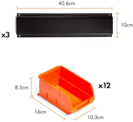 Slika izdelka: VonHaus stenski organizator 15 delni