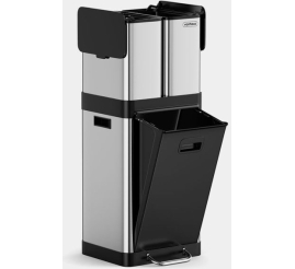 Slika izdelka: VonHaus trojni koš za odpadke iz nerjavečega jekla 32L