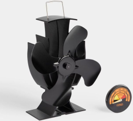 Slika izdelka: VonHaus ventilator za kamin 4 kraki in merilnik temperature