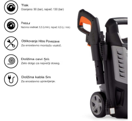 Slika izdelka: VonHaus Visokotlačni čistilec 1600W  3500263