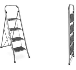Slika izdelka: VonHaus zložljiva 4-polična jeklena lestev