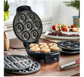 Slika izdelka: VonShef 3v1 aparat za pripravo vafljev, krofov in brownijev