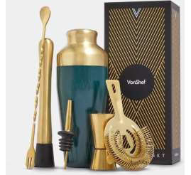 Slika izdelka: VONSHEF Parisian Green & Gold koktajl set 6 kosov 1000445