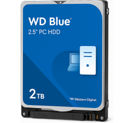 Slika izdelka: WD 2TB Blue 2,5" SATA 6Gb/s 5400rpm 128MB HDD disk