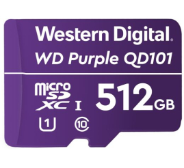 Slika izdelka: WD 512GB Purple QD101 SC Ultra Endurance Class 10 UHS 1(U1) microSDXC kartica