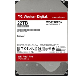 Slika izdelka: WD Red Pro 22TB 3,5" SATA3 512MB 7200rpm (WD221KFGX) NAS trdi disk