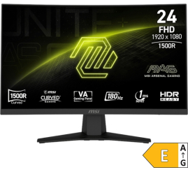 Slika izdelka: Zaslon MSI MAG 244C / 23.6" / FHD / VA / 180Hz / 1ms (MPRT) / ukrivljen / črn