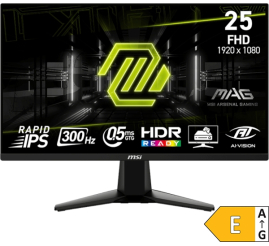 Slika izdelka: Zaslon MSI MAG 255XF / 24.5" / FHD / IPS / 300Hz / 0.5ms (GtG) / črn