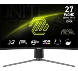 Slika izdelka: Zaslon MSI MAG-27CQ6PF / 27" / WQHD / 180Hz / 0.5ms (GtG) / ukrivljen / črn - nastavljiv po višini