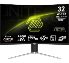 Slika izdelka: Zaslon MSI MAG 325CQRF QD E2 31.5" / WQHD / 180Hz / 0.5ms (GtG) / ukrivljen / črn - nastavljiv po višini - PD 65W