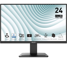 Slika izdelka: Zaslon MSI PRO MP2412 / 23.8" / FHD / VA / 100Hz / 1ms (MPRT) / črn