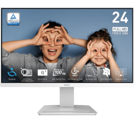 Slika izdelka: Zaslon MSI PRO MP2412W / 23.8" / FHD / VA / 100Hz / 1ms (MPRT) / bel