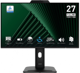 Slika izdelka: Zaslon MSI PRO MP272PMG / 27" / FHD / IPS / 120Hz / 1ms (MPRT) / črn - nastavljiv po višini