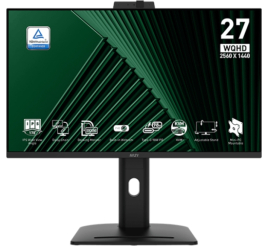 Slika izdelka: Zaslon MSI PRO MP275QPDG / 27" / WQHD / IPS / 100Hz / 1ms (MPRT) / KVM / črn - nastavljiv po višini - PD 98W