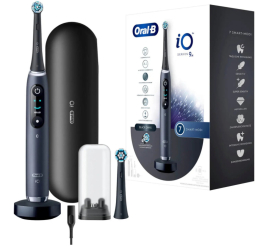 Slika izdelka: Zobna ščetka električna Oral-B iO 9N Lux Edition s senzitive glavo polnilna + potovalni polnilnik črna (9N Black Onyx)