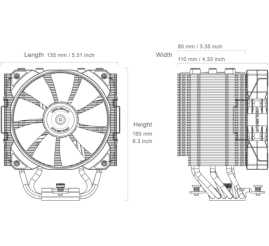 Slika izdelka: Zračni hladilnik Cougar Forza 85 ARGB - 31,68 dB 160mm črna-srebrna (CGR-FZA85-ARGB)