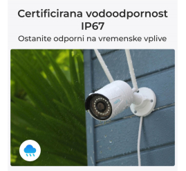 Slika izdelka: Zunanja nadzorna kamera Reolink 5 MP WiFi napajalnik horizontalno 80°/vertikalno 42° montažna nočni pogled (W320 White)